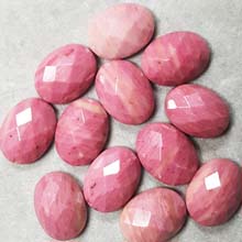 12X16MM FACETED OVAL CABOCHON NEW RHODONITE(8PCS/BAG)